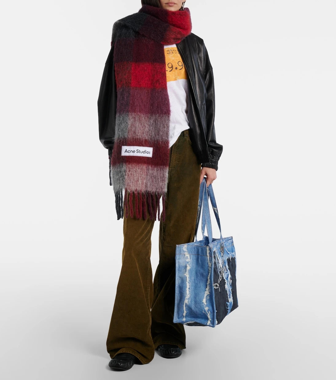 Acne Studios - Trompe-l'oeil denim tote bag