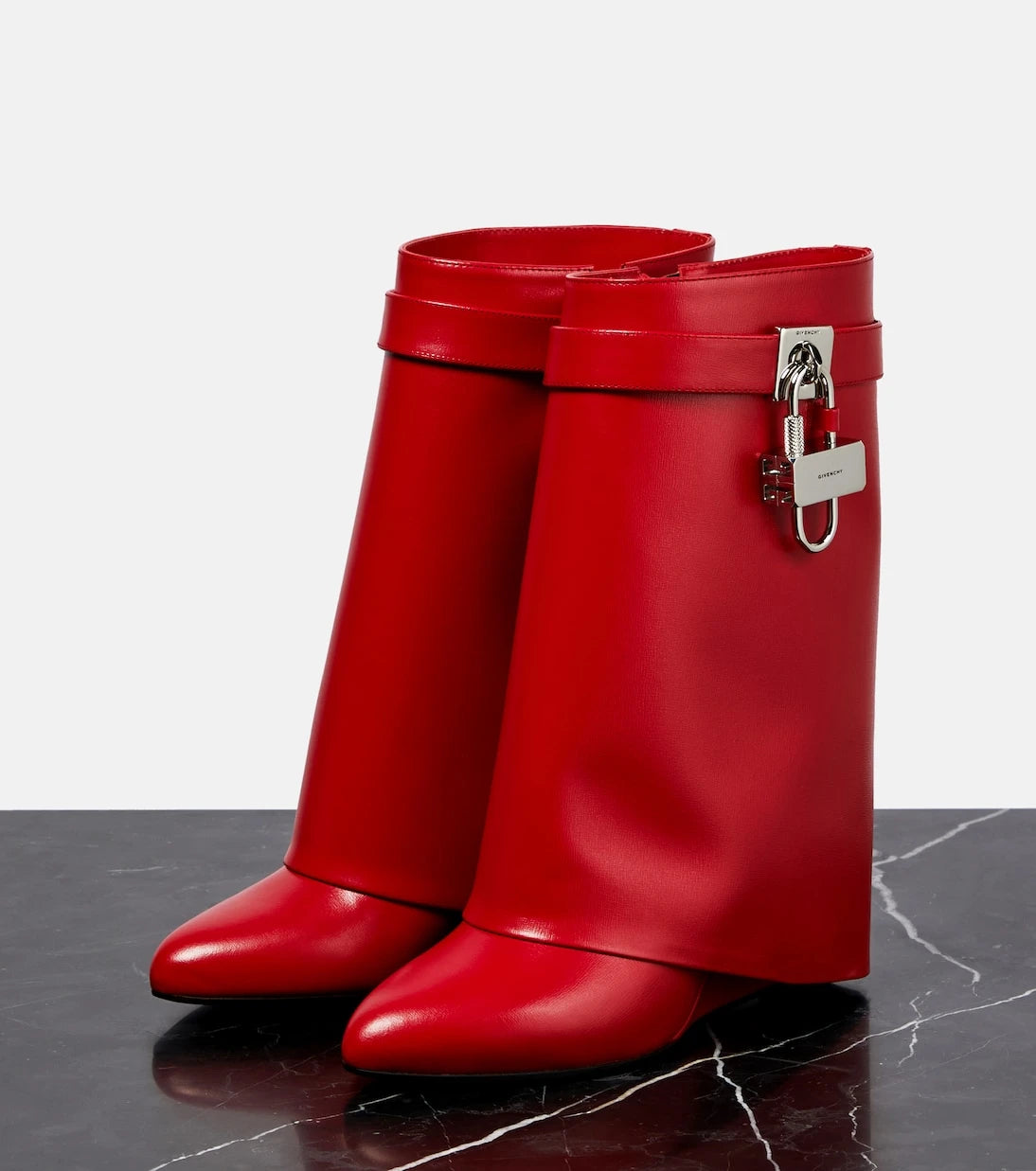 Givenchy - Shark Lock leather ankle boots