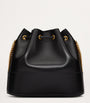 Valentino Garavani Black Leather VLogo Bucket Bag