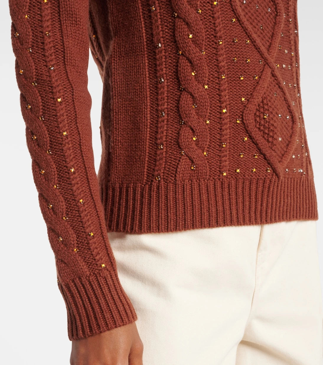 Max Mara - Onde cable-knit wool and cashmere sweater