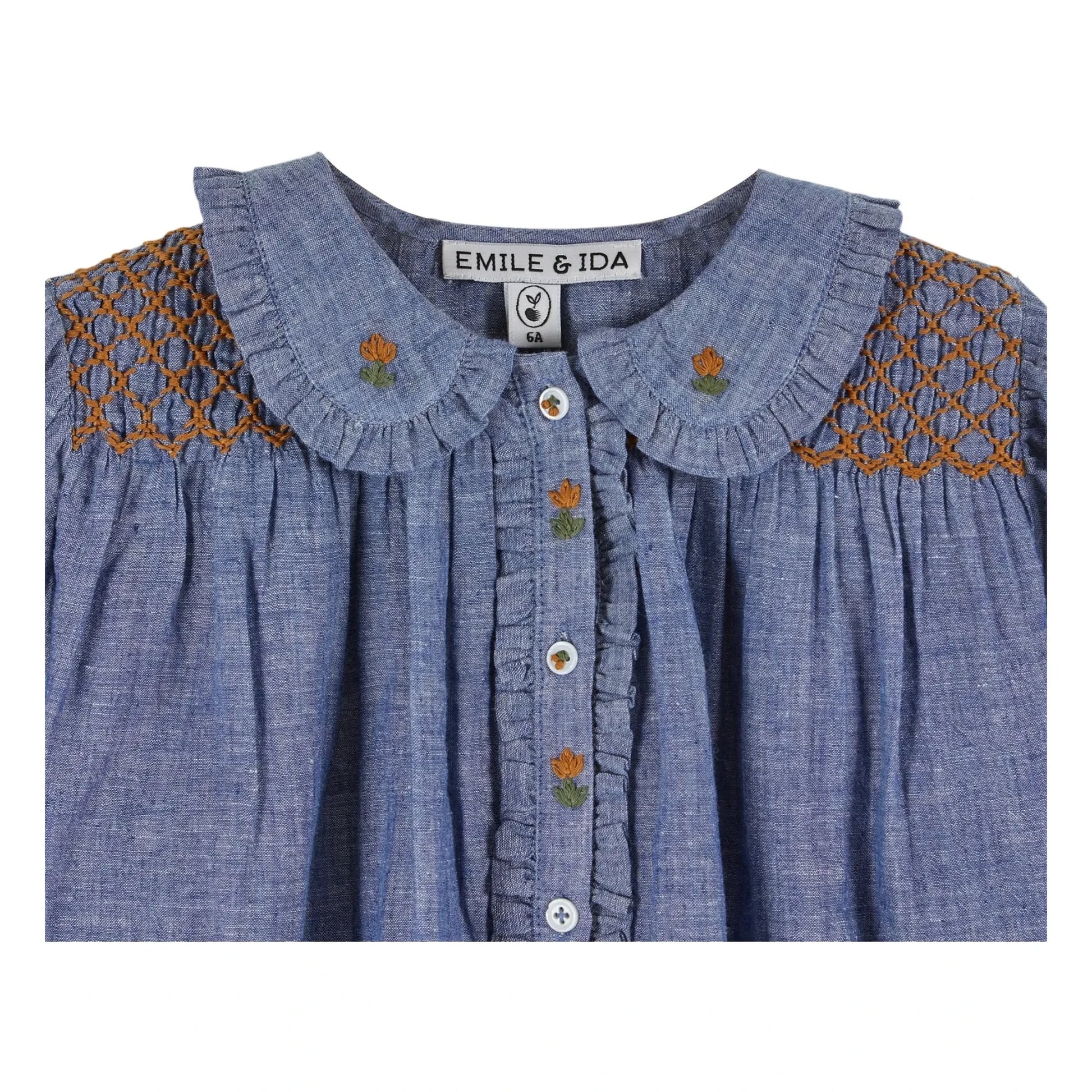 Emile et Ida - Smocked blouse | Blue