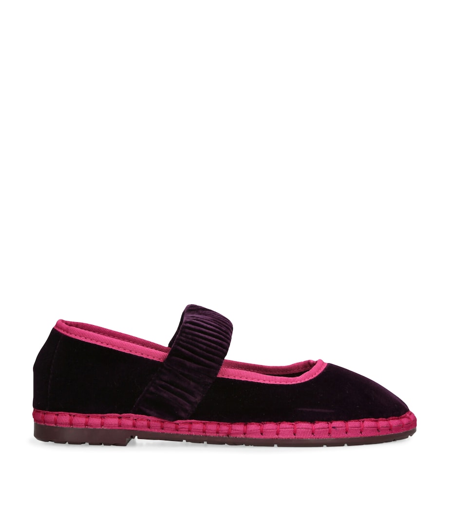 Flabelus Purple Velvet Mafalda Espadrilles