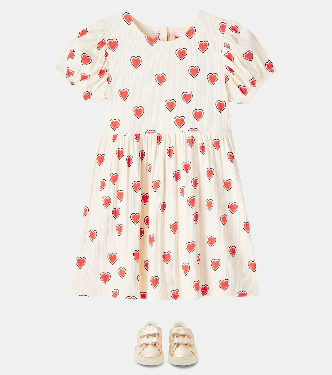 Mini Rodini - Ribbed-knit cotton-blend dress