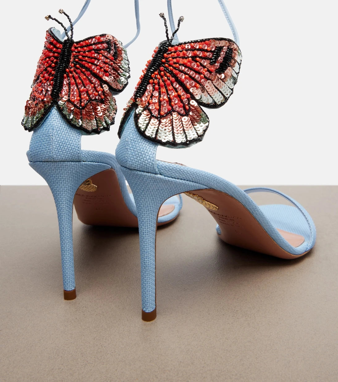 Aquazzura - Papillon D'Amour embellished sandals