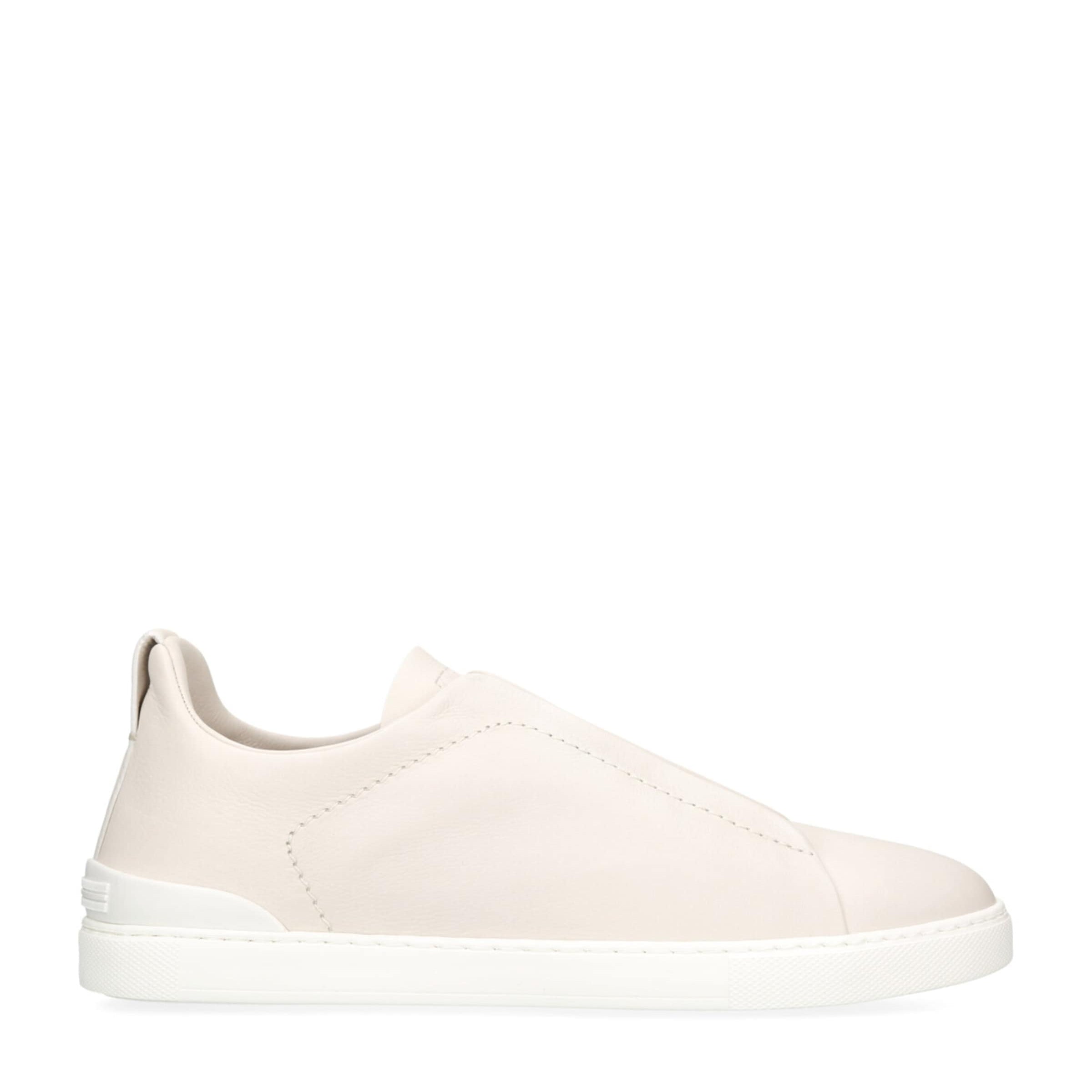 Zegna Leather Triple Stitch SECONDSKIN Sneakers