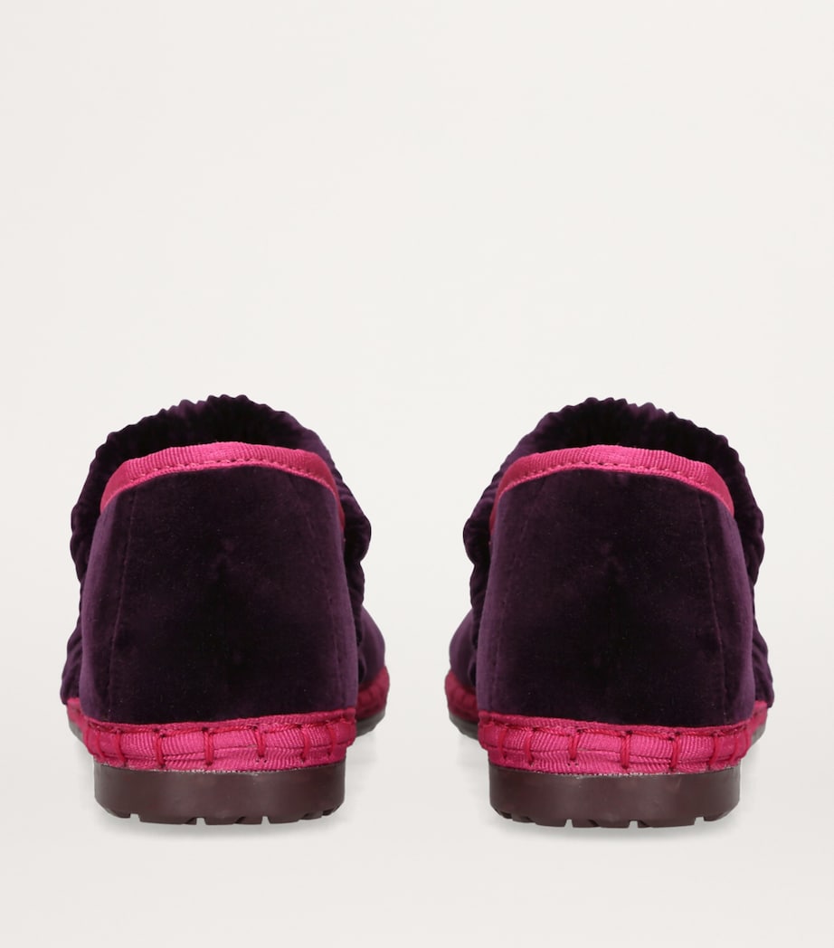 Flabelus Purple Velvet Mafalda Espadrilles
