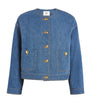Adam Lippes Blue Cropped Nessy Denim Jacket