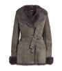 Suede-Shearling Louise Coat SOIL