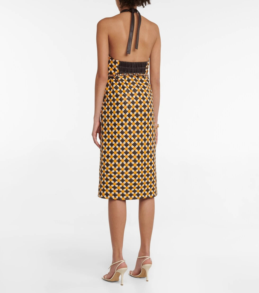 Dodo Bar Or - Leather halterneck midi dress