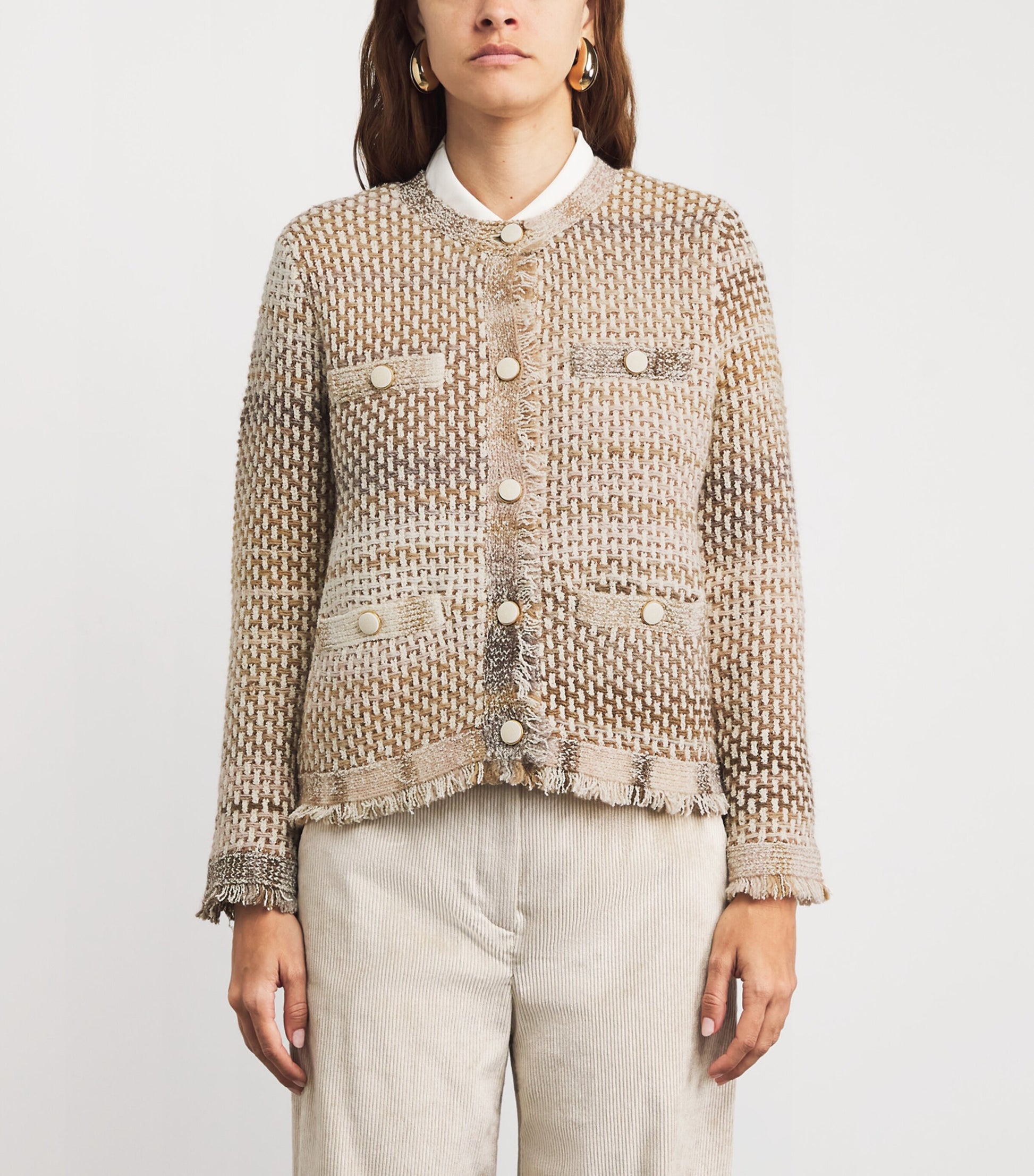 Beige Knitted Sariyah Jacket