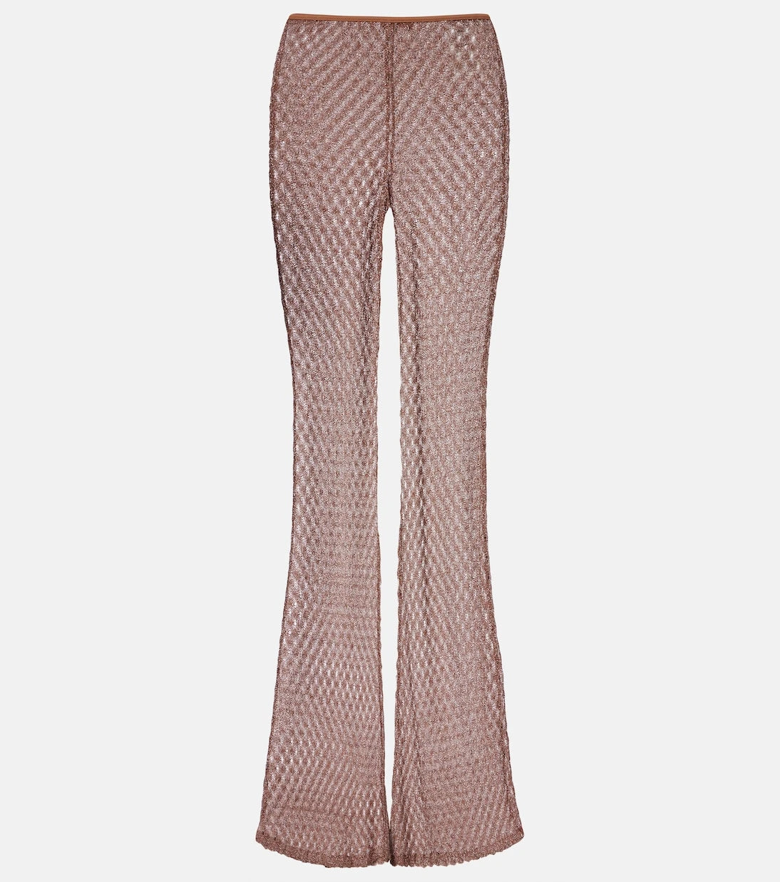 Missoni - Open-knit lamé flared pants