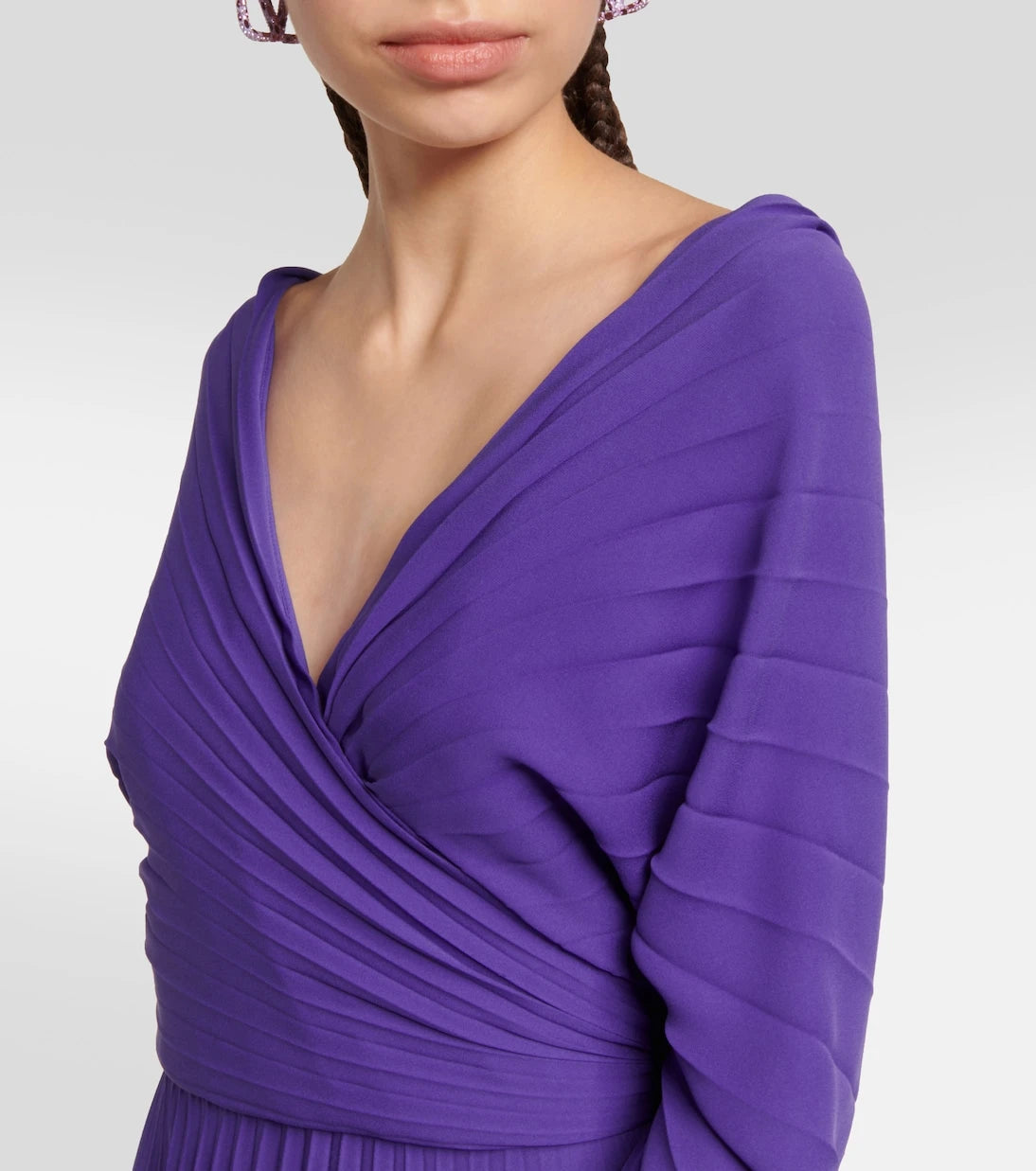 Valentino - Pleated silk gown
