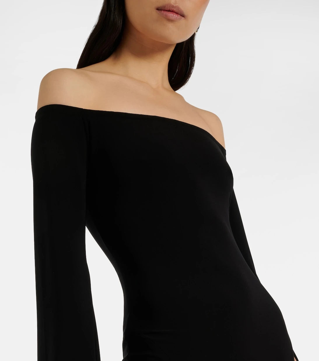 Norma Kamali - Draped off-shoulder jersey gown