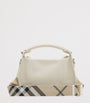 Burberry White Small Calf Leather B Clip Messenger Bag