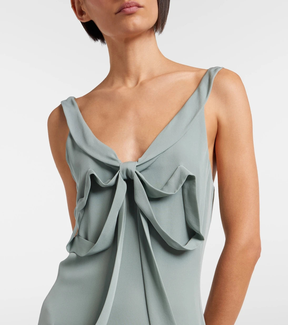 Acne Studios - Bow-detail silk midi dress