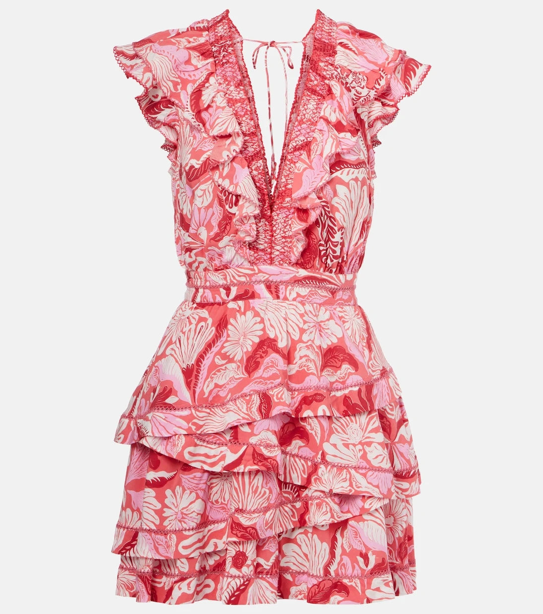 Poupette St Barth - Carol floral satin minidress
