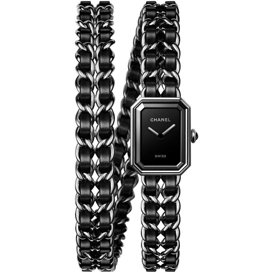 CHANEL Coated Steel Première Iconic Chain Double Row Watch 19.7mm
