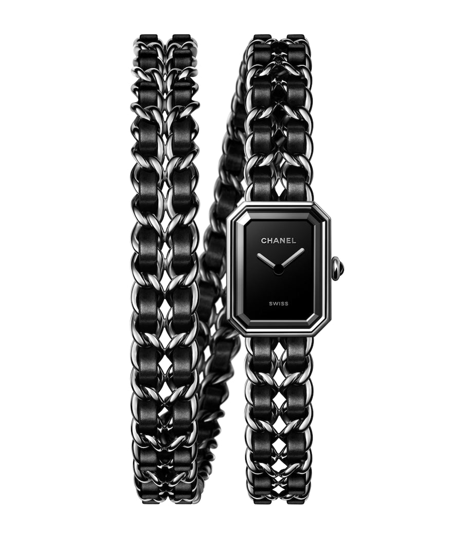 CHANEL Coated Steel Première Iconic Chain Double Row Watch 19.7mm