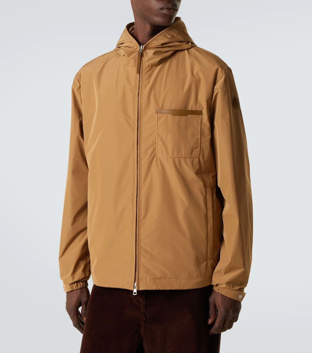 Moncler - Leather-trimmed jacket