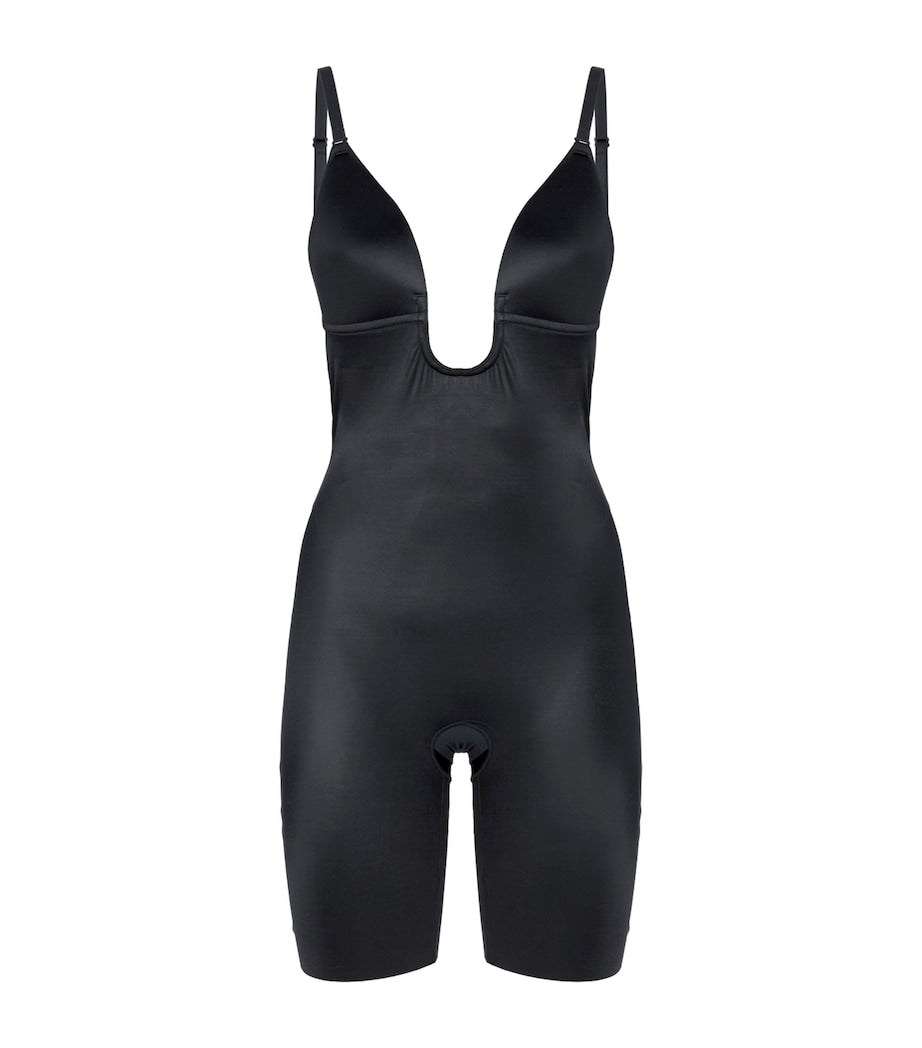 SPANXshape Suit Your Fancy Plunge Mid-Thigh Bodysuit - Medium Control