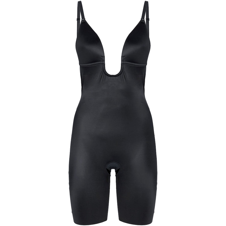SPANXshape Suit Your Fancy Plunge Mid-Thigh Bodysuit - Medium Control