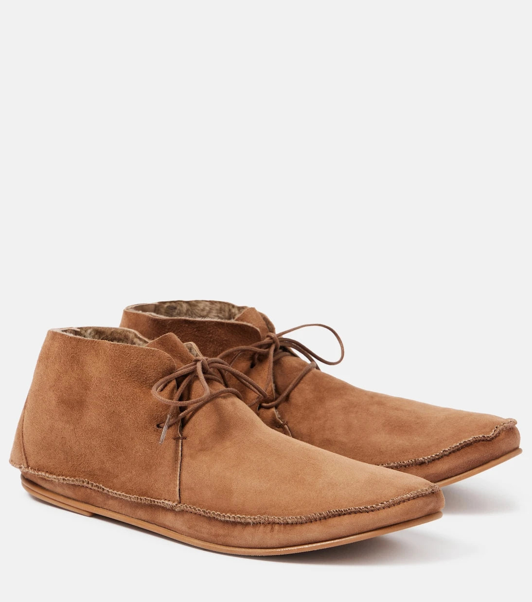 The Row - Tyler shearling-lined suede moccasins
