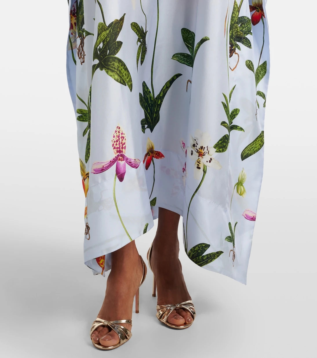 Oscar de la Renta - Floral silk twill kaftan
