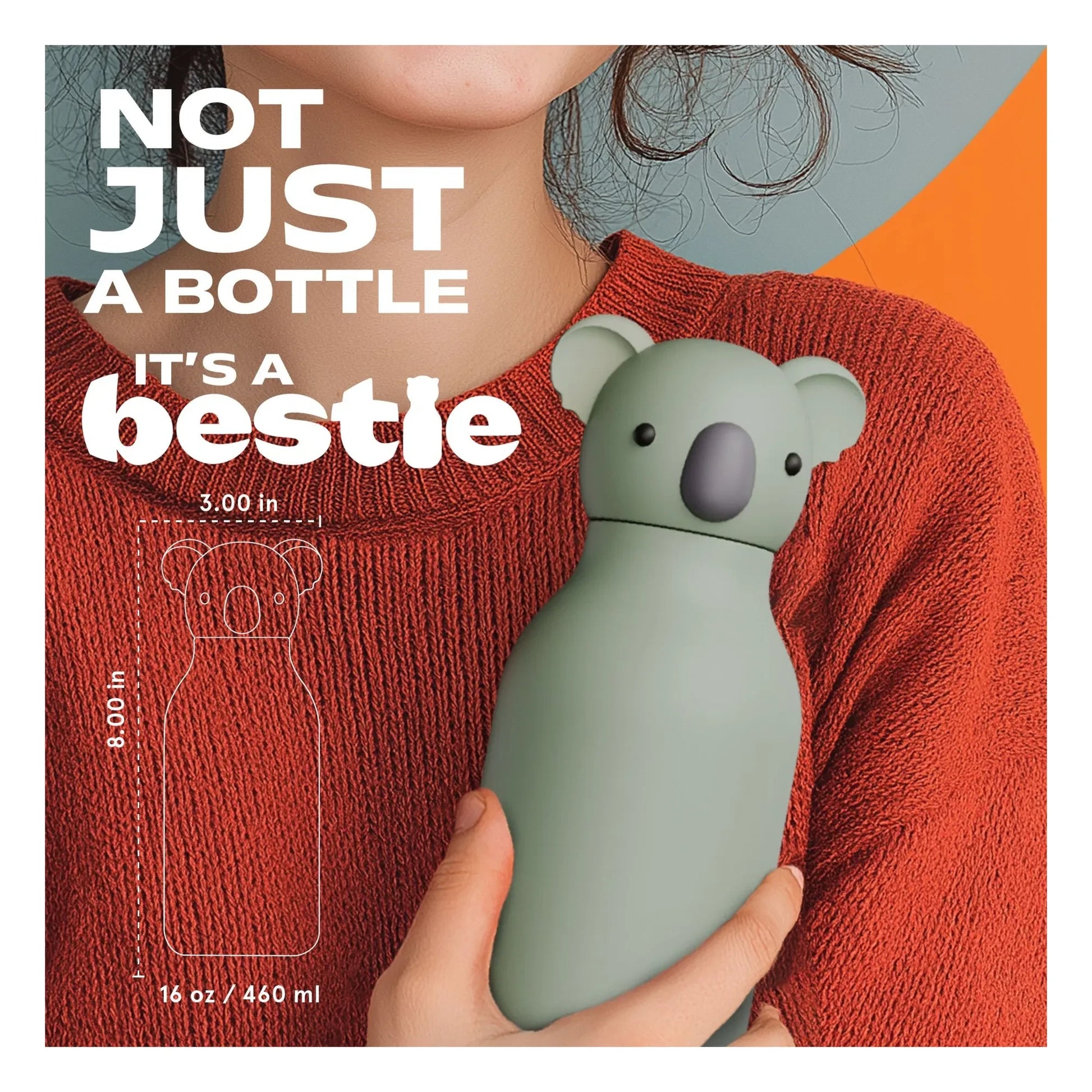 Asobu - Koala stainless steel water bottle | Grey