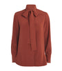 Kiton Red Silk-Blend Shirt