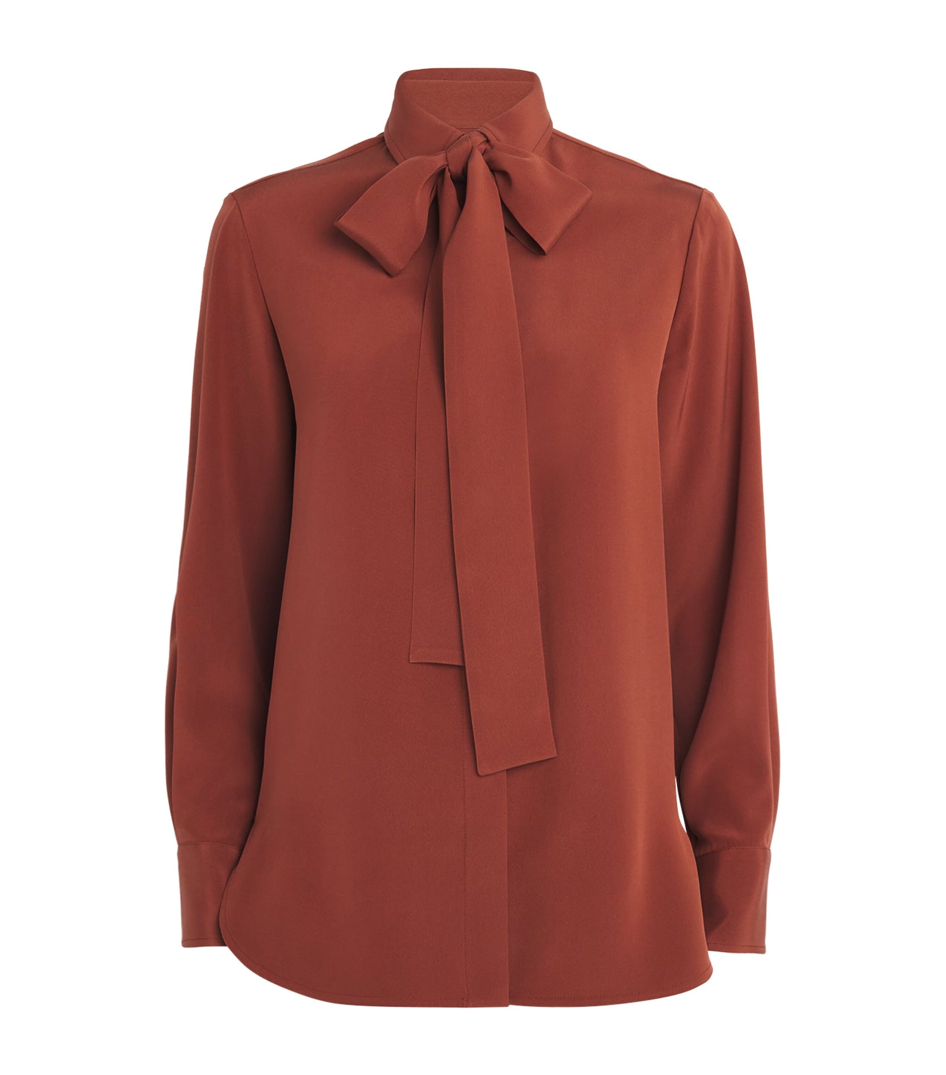 Kiton Red Silk-Blend Shirt