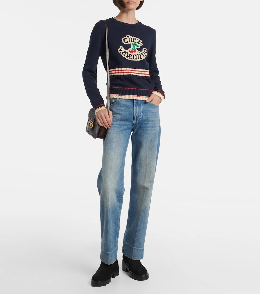 Valentino Garavani - Rockstud 55 suede ankle boots