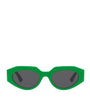 Green Oval Sunglasses
