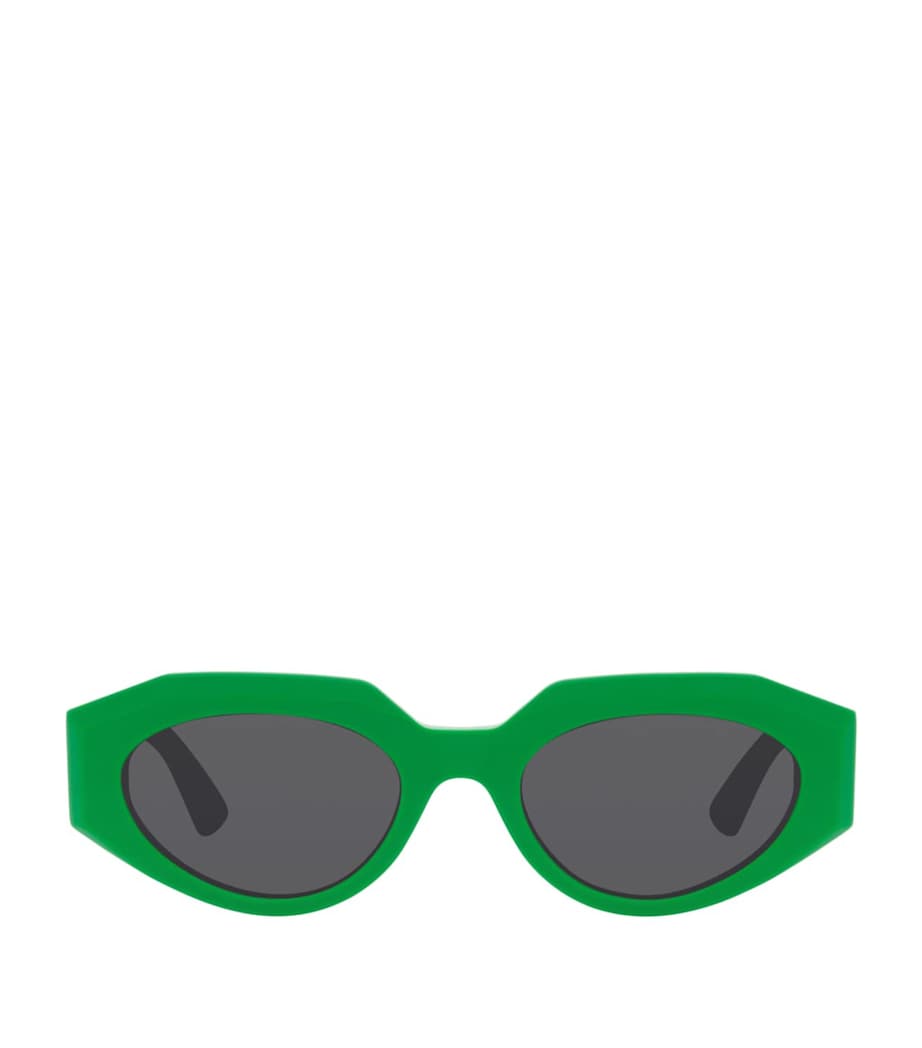 Green Oval Sunglasses