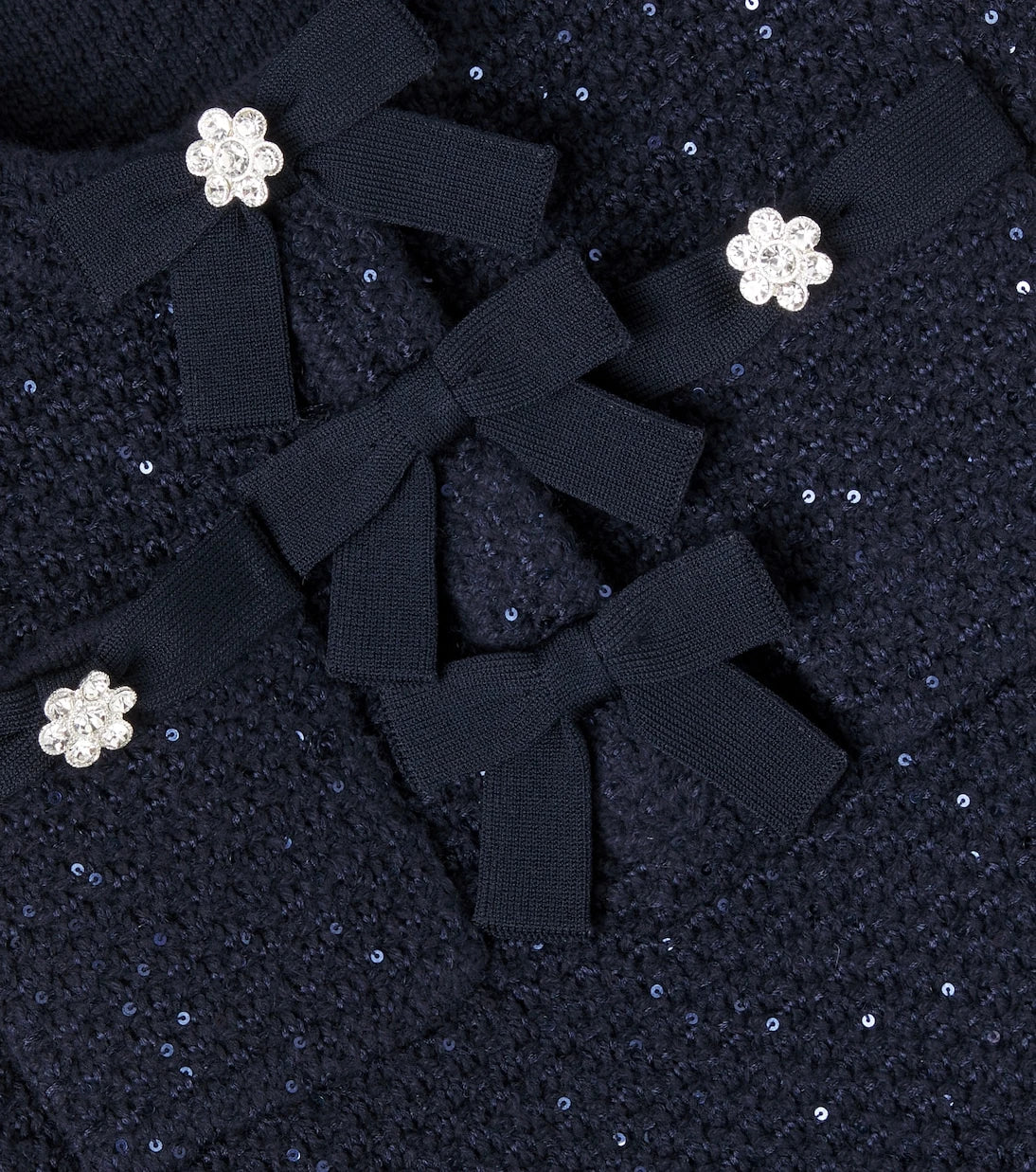 Self-Portrait Kids - Bow-detail sequined dress