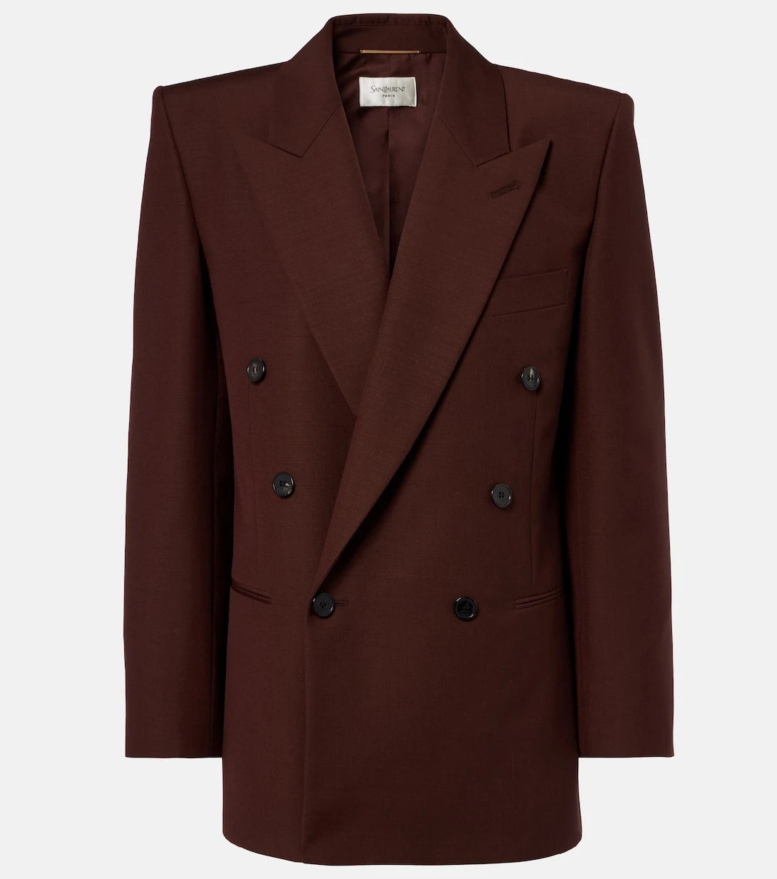 Saint Laurent - Double-breasted wool and mohair blazer