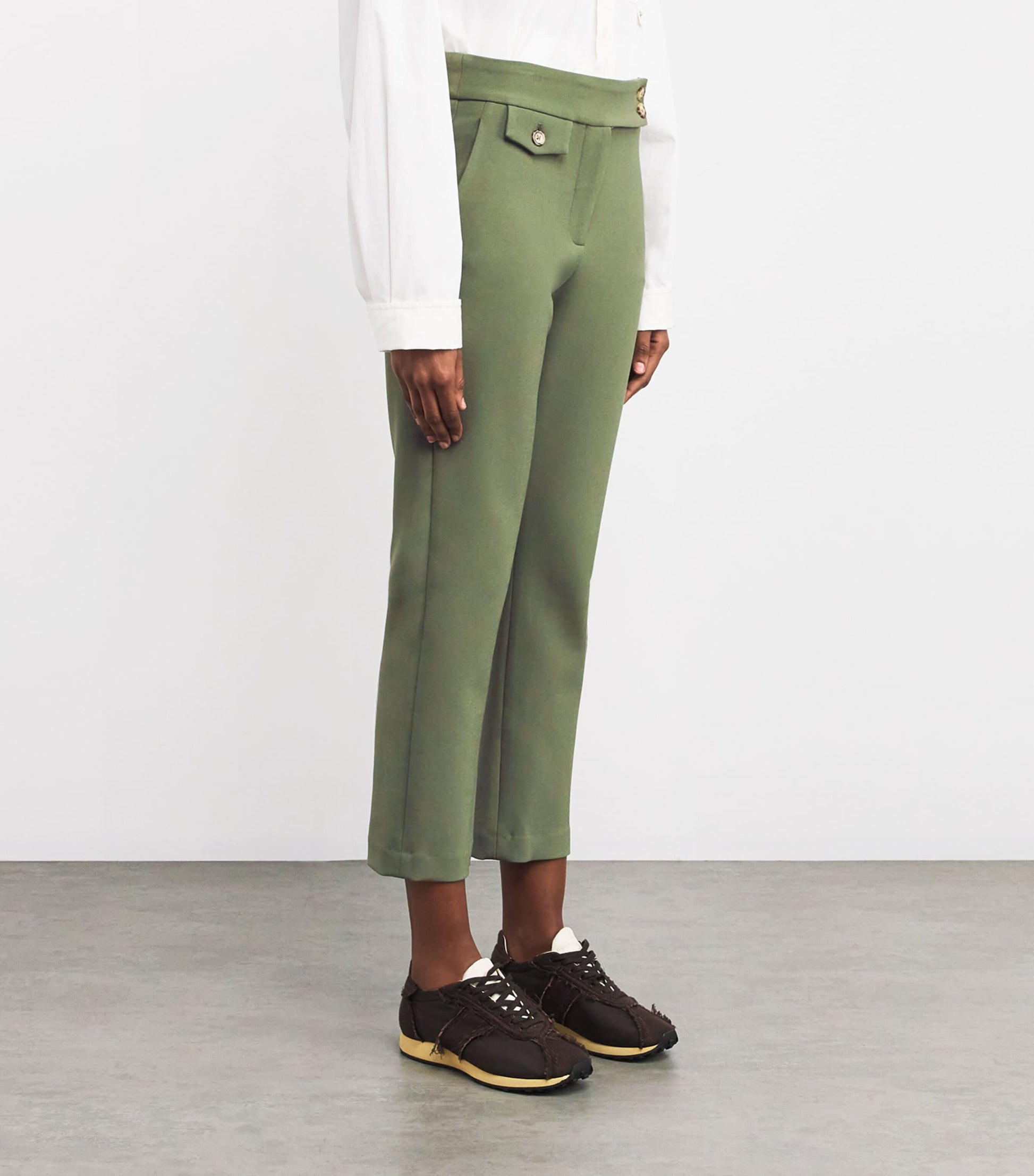 Veronica Beard Beige Renzo Tailored Trousers