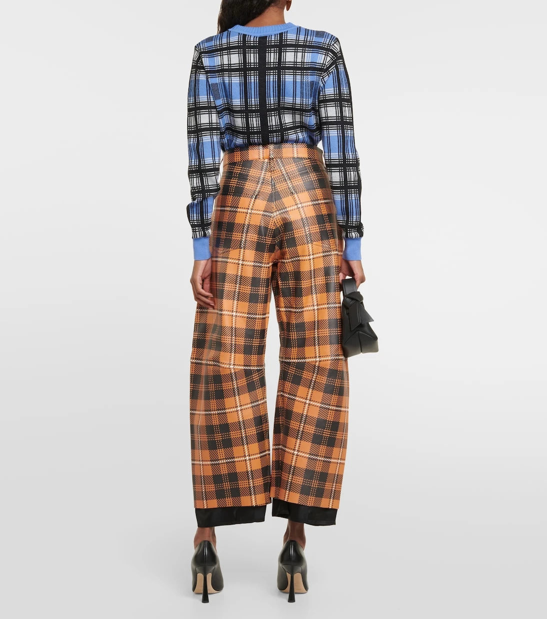 Dodo Bar Or - Anna checked leather wide-leg pants