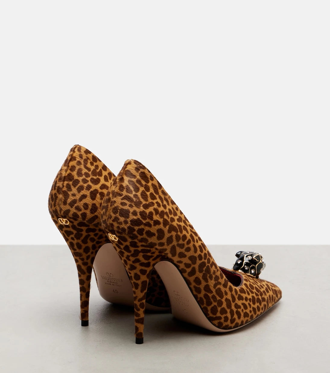 Valentino Garavani - Pas De Chat leopard-print calf hair pumps