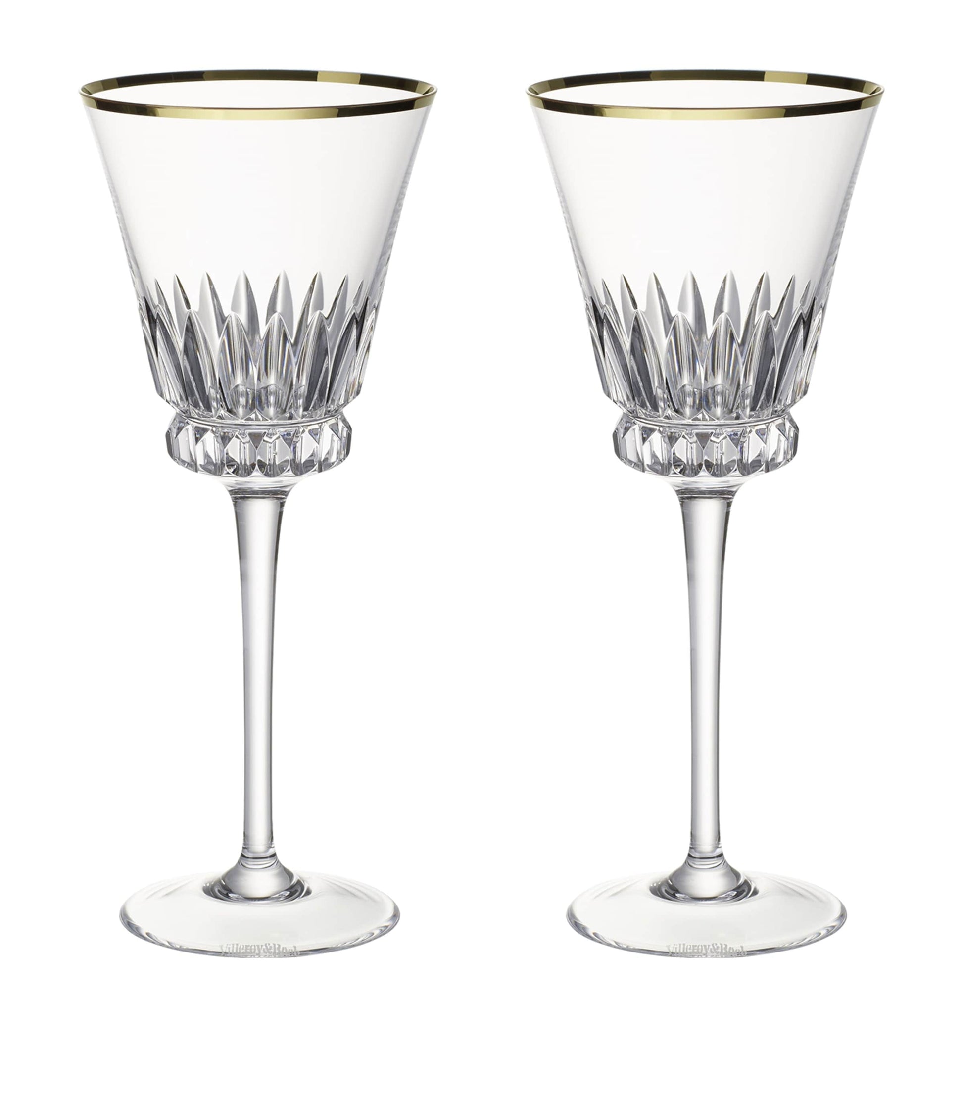 Villeroy & Boch Set of 2 Grand Royal Gold White Wine Glasses (125ml)