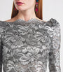 Paco Rabanne Silver Lace Crop Top