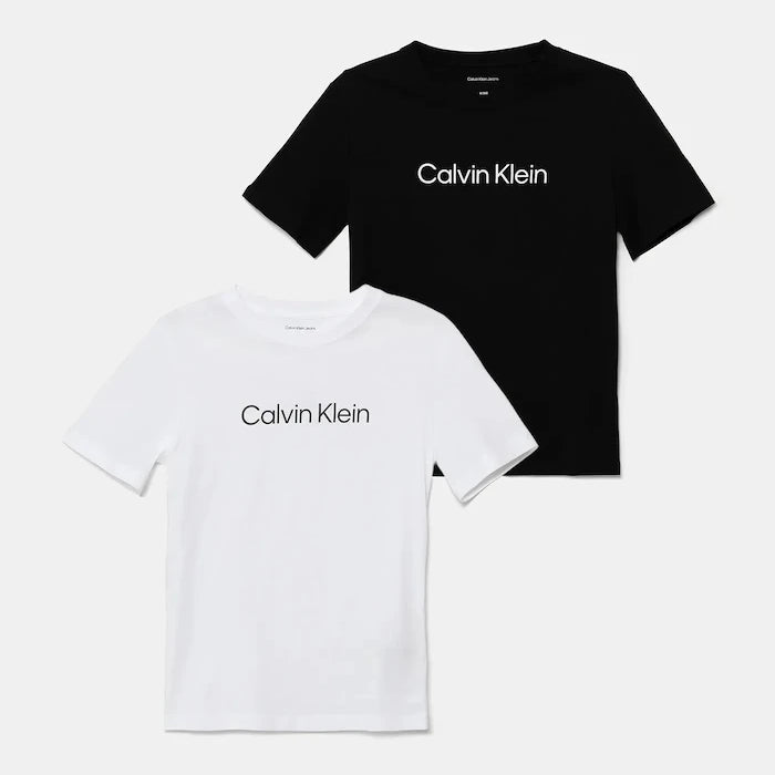 Детска памучна тениска Calvin Klein Jeans (2 броя)