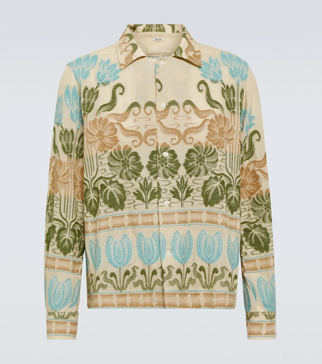 Bode - Tulipa printed cotton shirt
