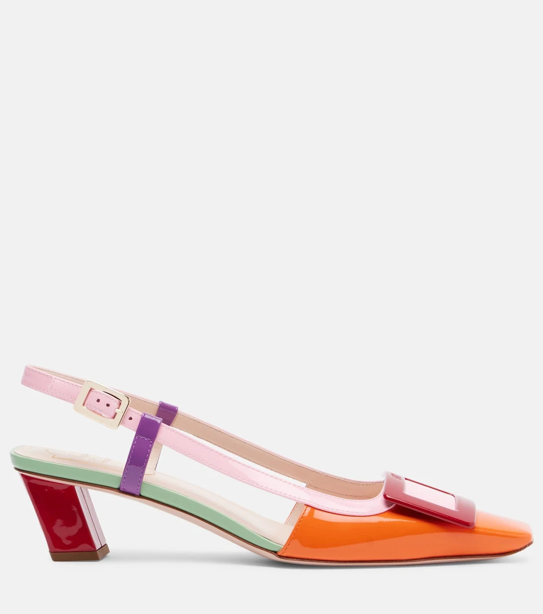 Roger Vivier - Belle Vivier leather slingback pumps