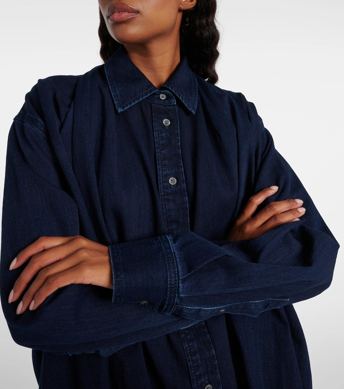 Loewe - Draped denim shirt