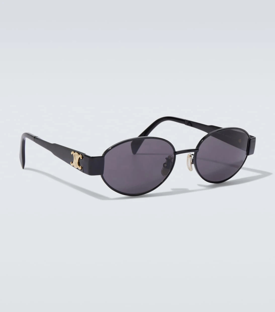 Celine Eyewear - Triomphe Metal 01 oval sunglasses