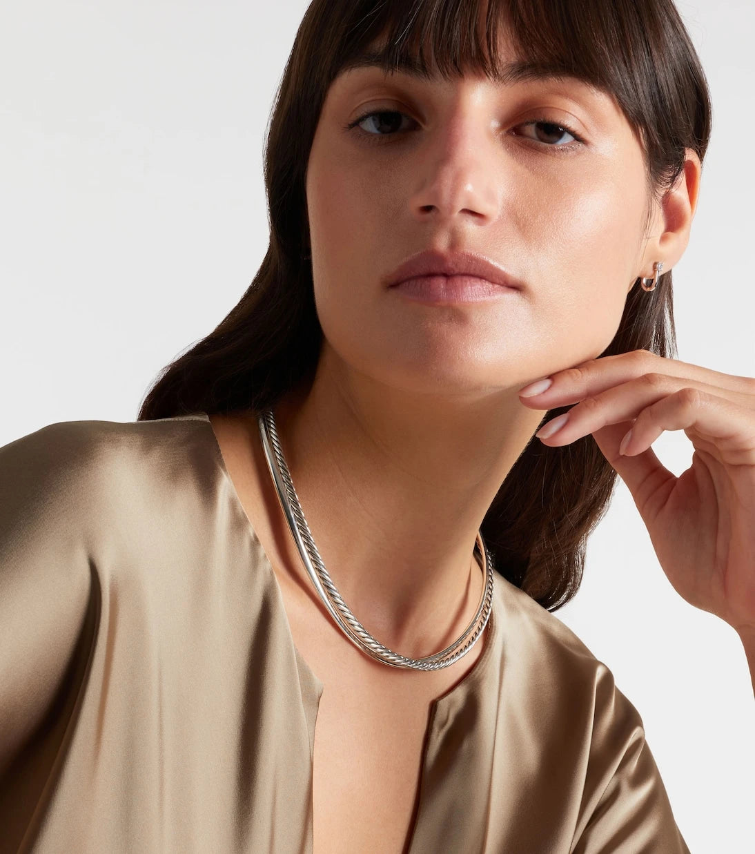 David Yurman - طوق Bold Crossover® من الفضة الإسترليني