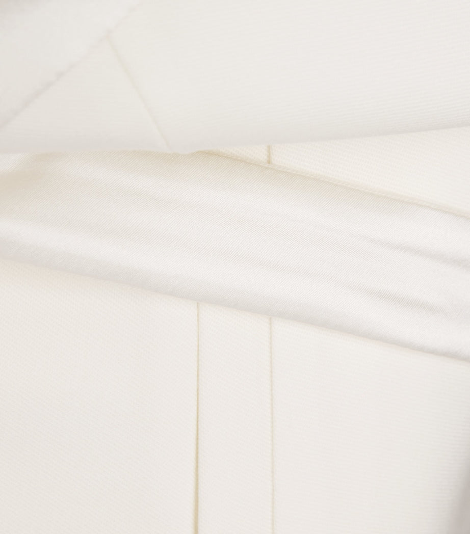 White Asymmetric Tie Waistcoat