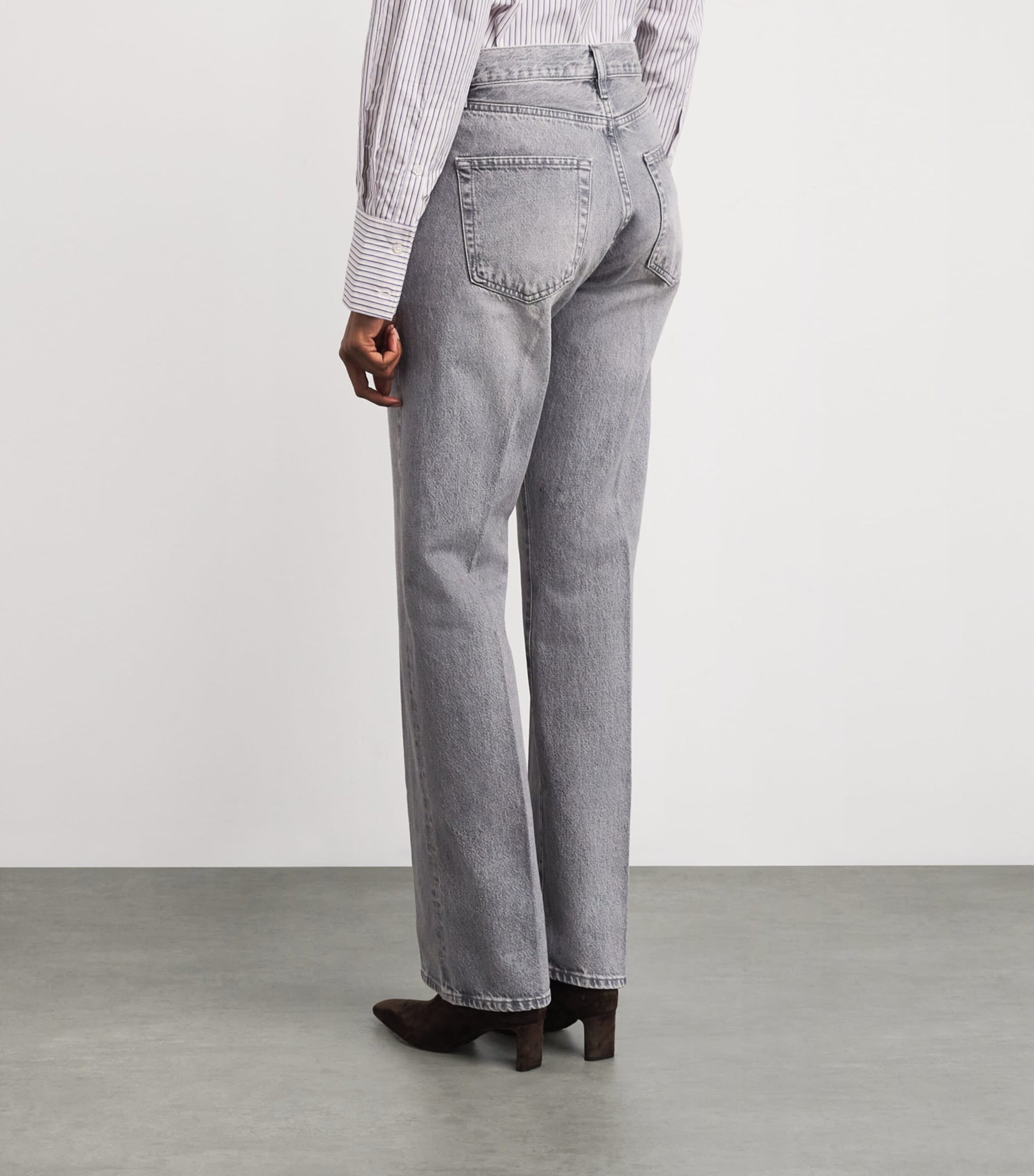 FRAME Grey The Vertical Straight Jeans