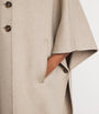 Max Mara Beige Cashmere Poncho Cape Coat