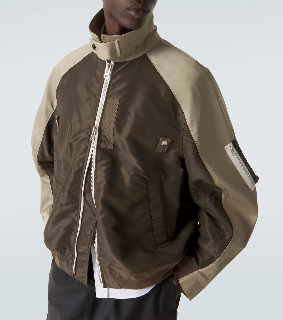 Sacai - Cotton chino and twill blouson jacket